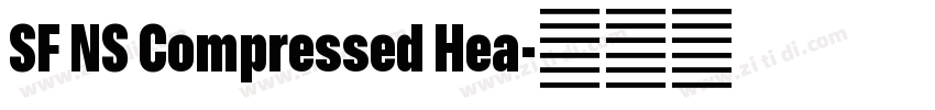 SF NS Compressed Hea字体转换